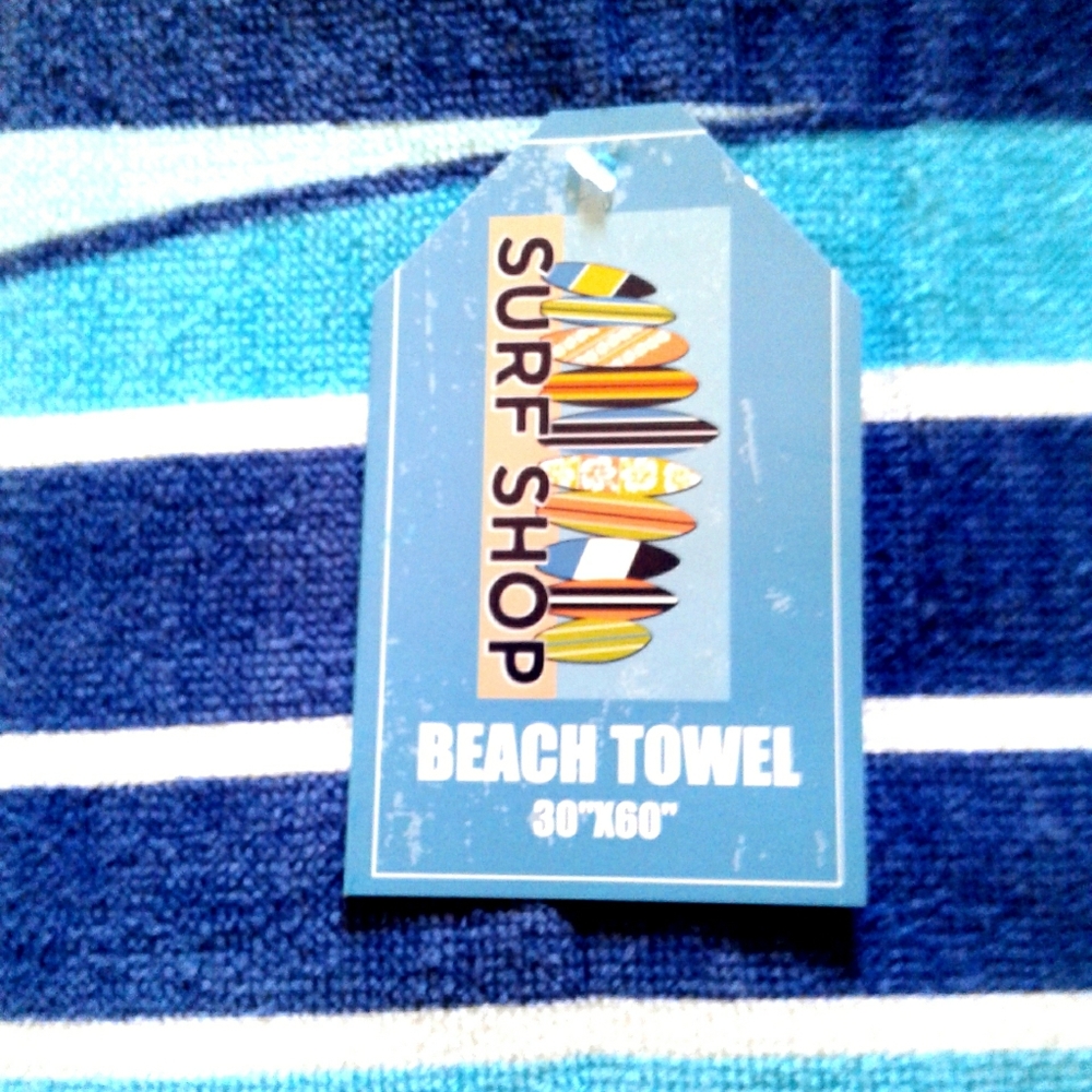 BEACH TOWEL Surf Shop 30"x60" NWT